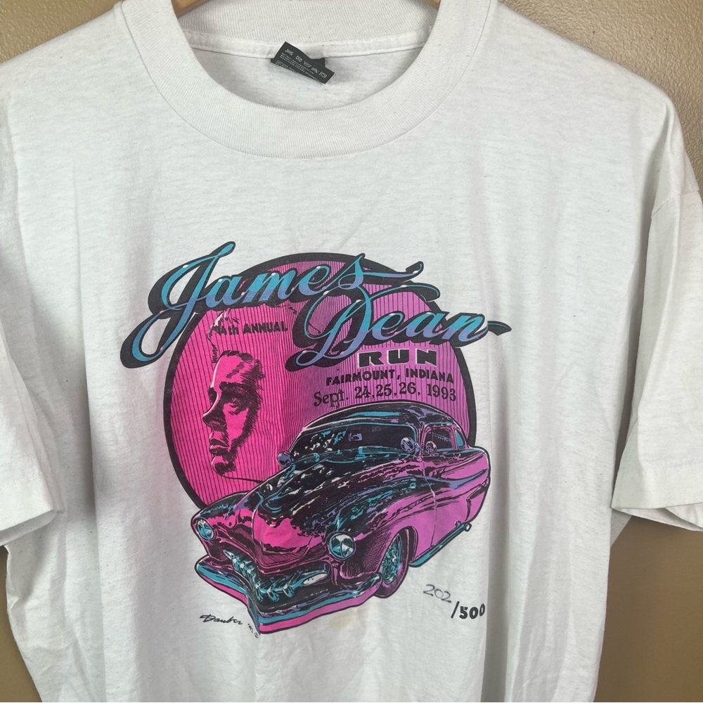 Vintage Fruit of the Loom James Dean Run Graphic Tee XL Made in USA - Picture 2 of 16